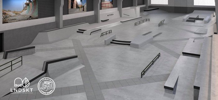 Neuer Streetbereich Skatehalle